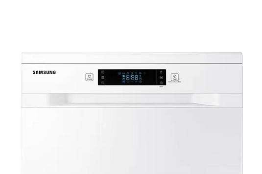 white dishwasher control panel