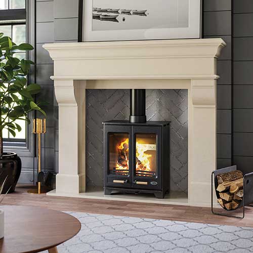 bertoneri ardmore 60" fireplace surround in alpine white