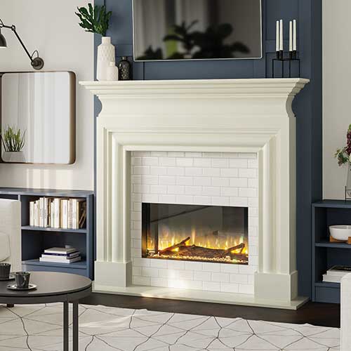 turkish limestone 60" fireplace surround