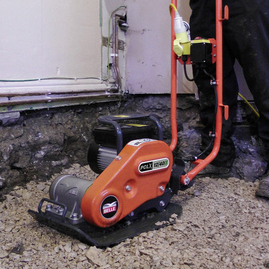belle compactor being used on a construction site