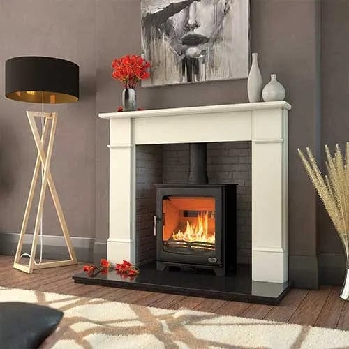 bertoneri emma 54" fireplace surround in alpine white