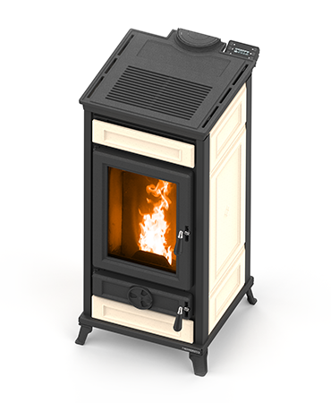 Thermorossi Flam Ducted 10 Wood Pellet Stove | Beige