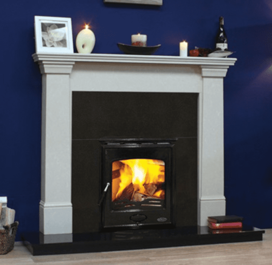 bertoneri kildare 54" fireplace surround in honed grey