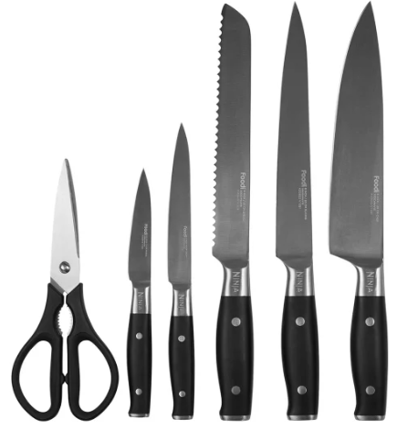Załaduj obraz do przeglądarki galerii, ninja foodi stay sharp knife block with integrated sharpener, 6 piece set

