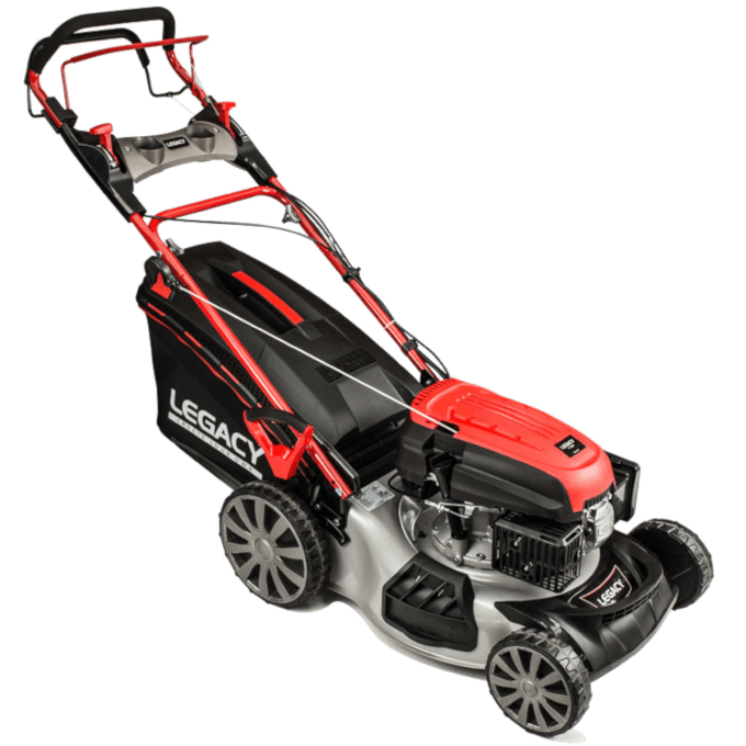 legacy self propelled lawnmower in red and black, 139cc, 19