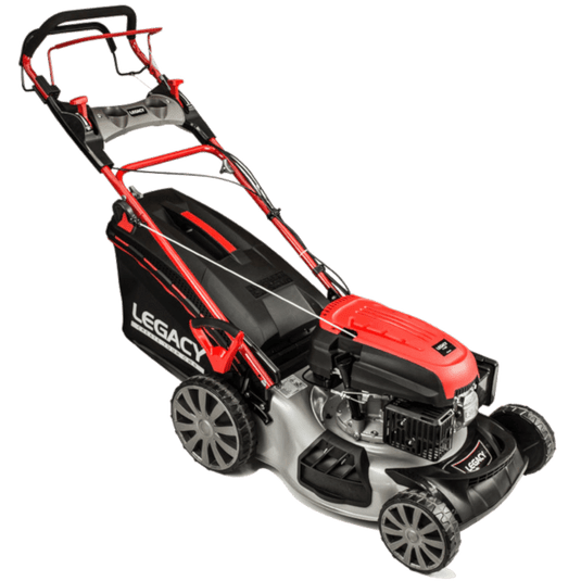 legacy self propelled lawnmower in red and black, 139cc, 19