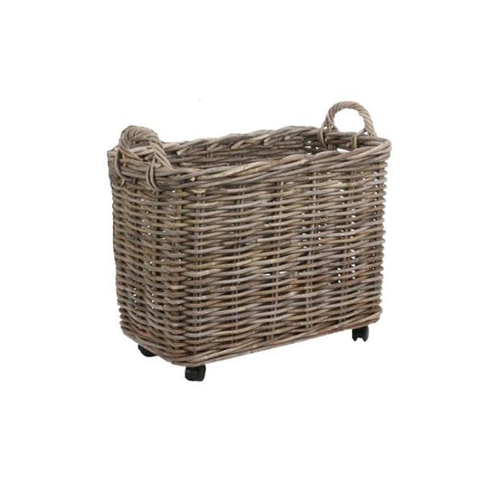 Marcia Rectangular Basket on Wheels | Large