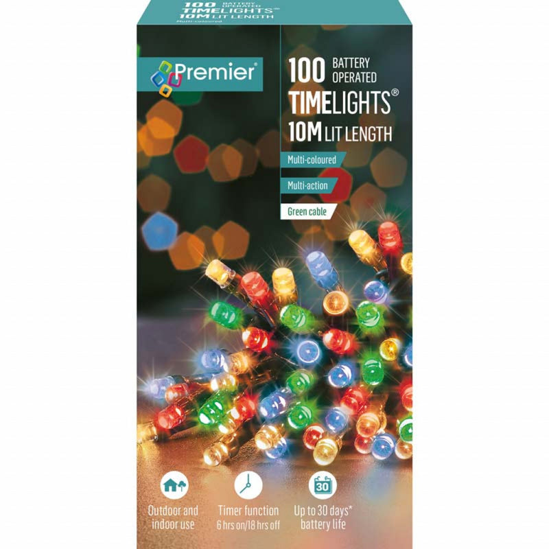 Load image into Gallery viewer, 100 Battery Operated TimeLights - Multi-Coloured (CP25)
