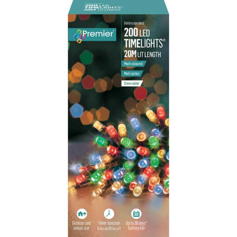 Load image into Gallery viewer, 200 Battery Operated TimeLights - Multi-Coloured (C25)
