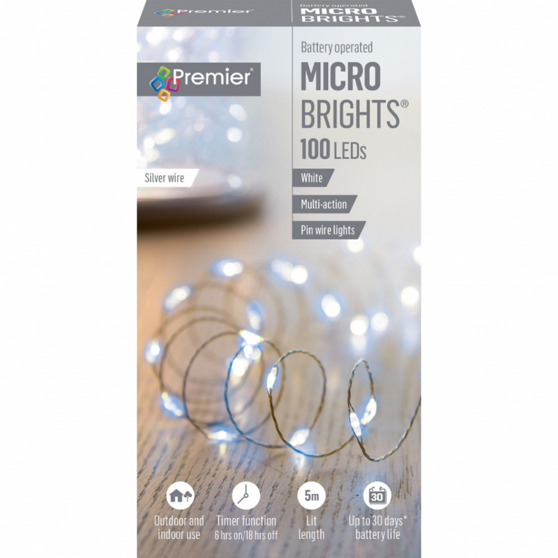 Завантажте зображення в засіб перегляду галереї, 100 LED Battery Operated MicroBrights - Cool White
