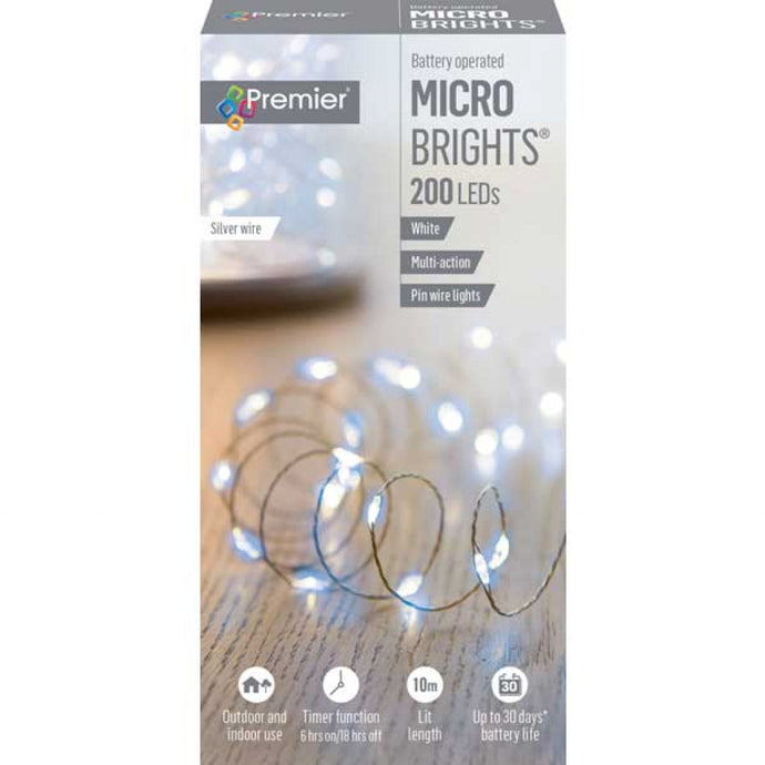 200 LED Battery Operated MicroBrights - White