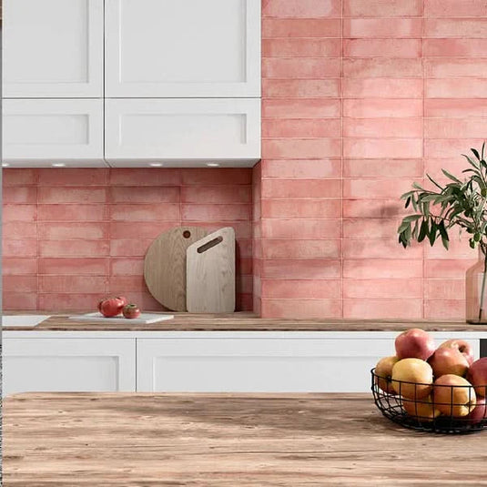 London Tile | Pink | 0.59Y2/0.495m2 | 7.5x30cm | HKL05