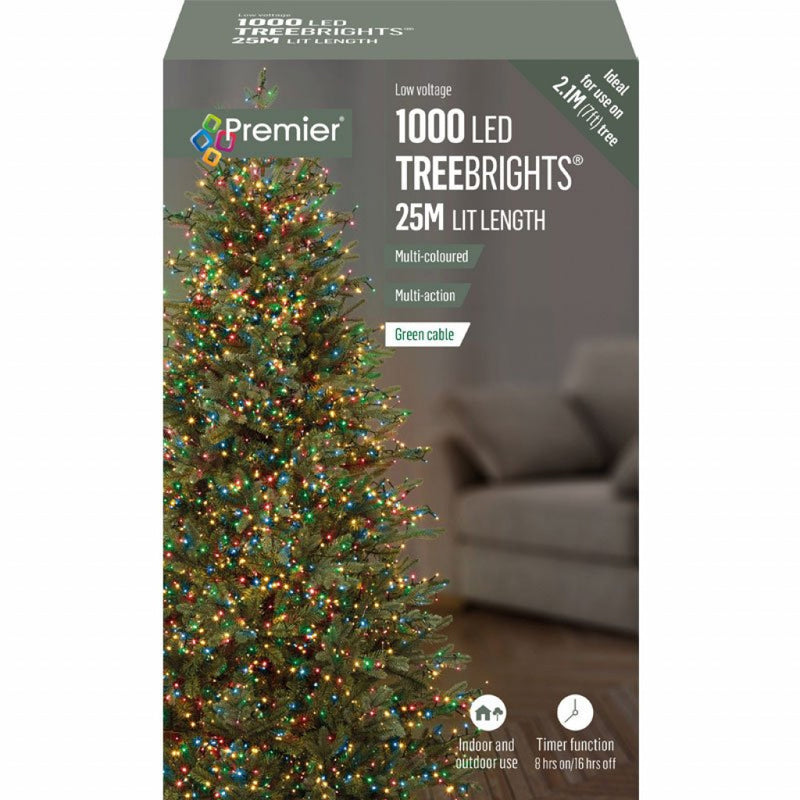 Load image into Gallery viewer, 1000 Premier LED TreeBrights Christmas Tree Lights - Multi-Coloured (C27)
