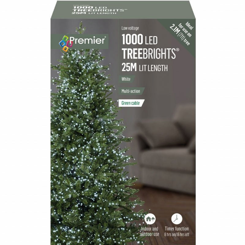 Załaduj obraz do przeglądarki galerii, 1000 Premier LED TreeBrights Christmas Tree Lights - White (C27)
