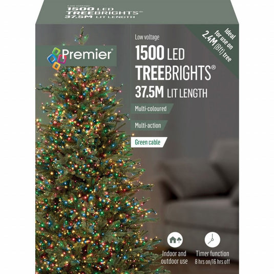 1500 Premier LED TreeBrights Christmas Tree Lights - Multi-Coloured (C27)