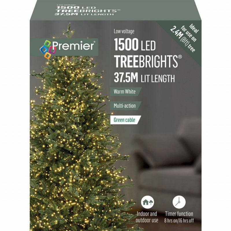 Завантажте зображення в засіб перегляду галереї, 1500 Premier LED TreeBrights Christmas Tree Lights - Warm White (C27)
