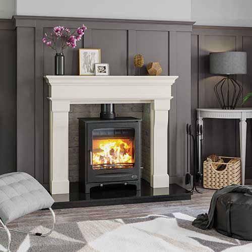 bertoneri marseilles fireplace surround in alpine white, 54"