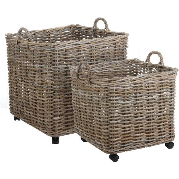 Marcia Square Basket on Wheels | Medium