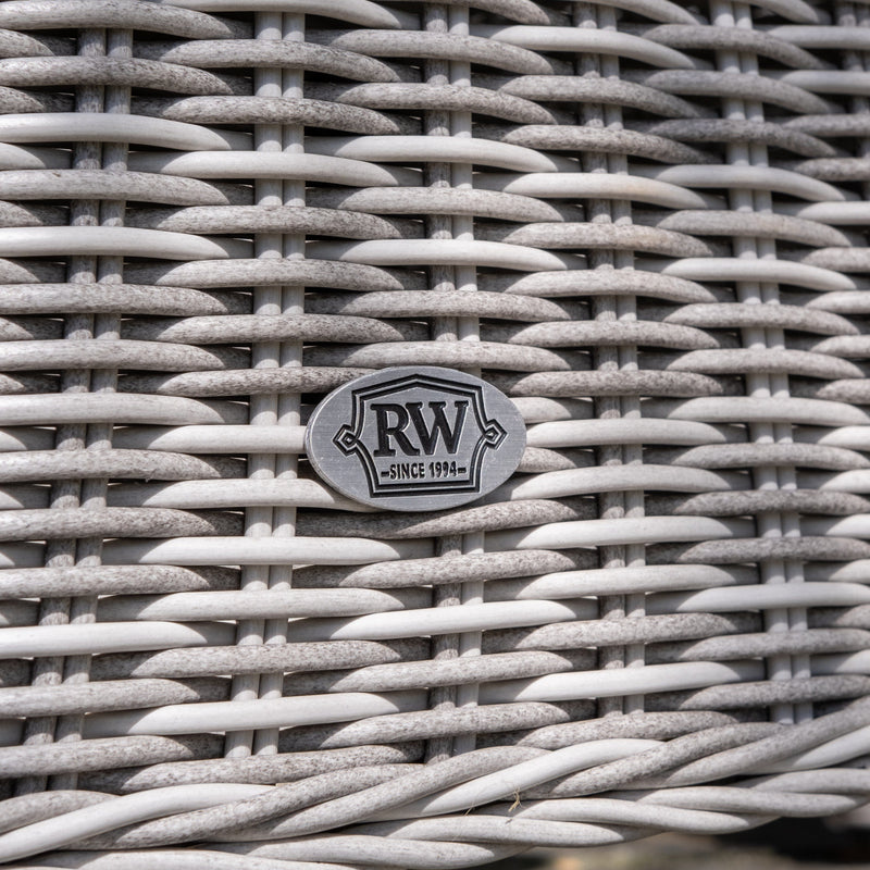 Load image into Gallery viewer, light grey woven synthetic rattan
