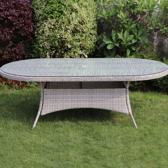 glass topped oval table