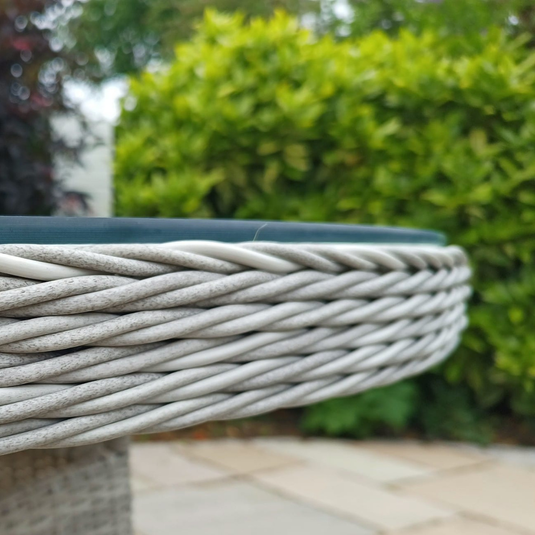 grey woven synthetic rattan