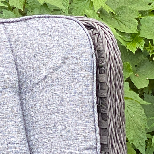  grey cushion on dark grey chair