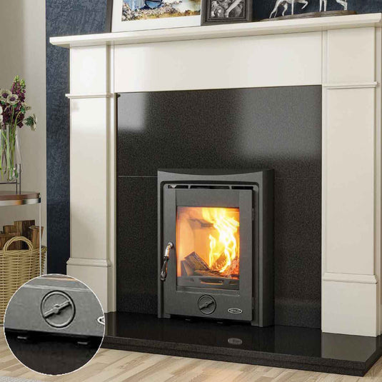 henley muckross eco 4.6kw multi fuel stove in matt black