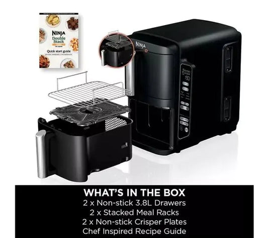 Ninja Double Stack 2-Drawer Air Fryer | 7.6L | Black | SL300UK