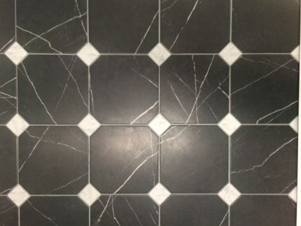 negro octagon marmol tile 20x20cm