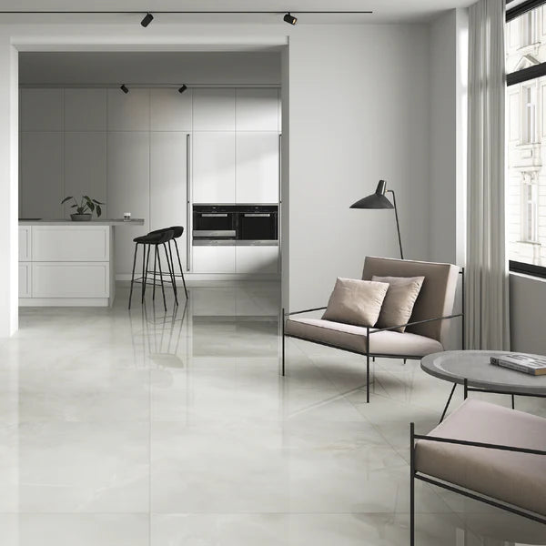 Load image into Gallery viewer, Onyx Tile | White Polished | 1.72Y2/1.44m2 | 60x120cm | HUI038
