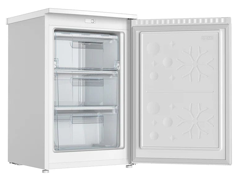 Load image into Gallery viewer, white undercounter freezer with 3 drawers
