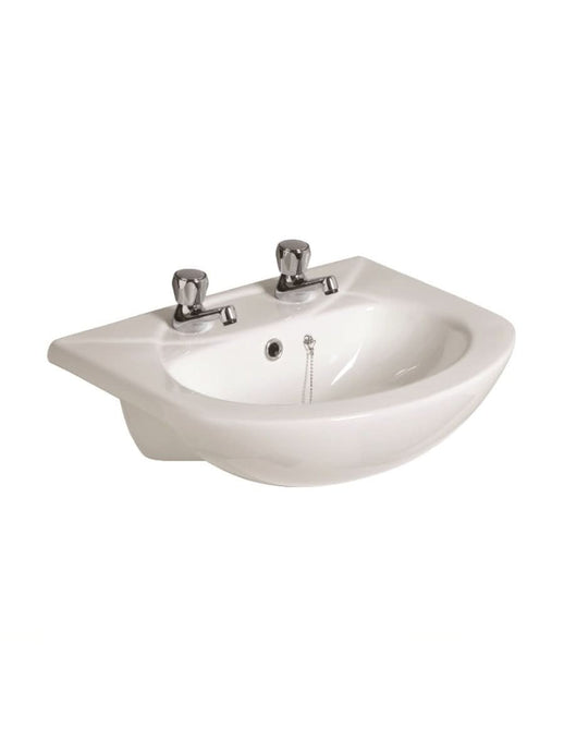 wash basin with 2 tap holes