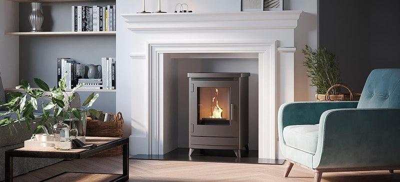 Load image into Gallery viewer, Nordic Finn with Feet Wood Pellet Stove | 6.5kW | Black | NOF101588
