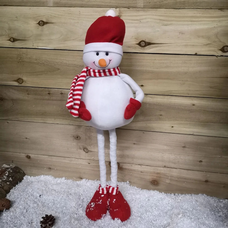 Load image into Gallery viewer, Plush Snowman with Extendable Legs | P032465
