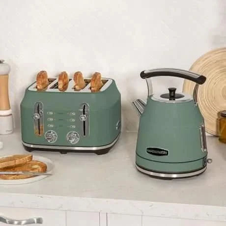 Завантажте зображення в засіб перегляду галереї, Rangemaster Classic 4 Slice Toaster | Mineral Green | RMCL4S201MG
