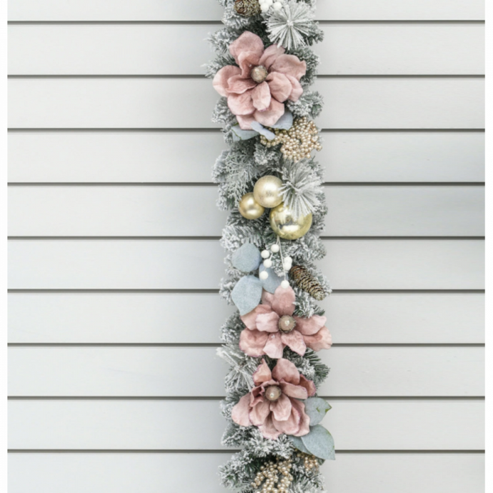 180cm Rose Magnolia Garland