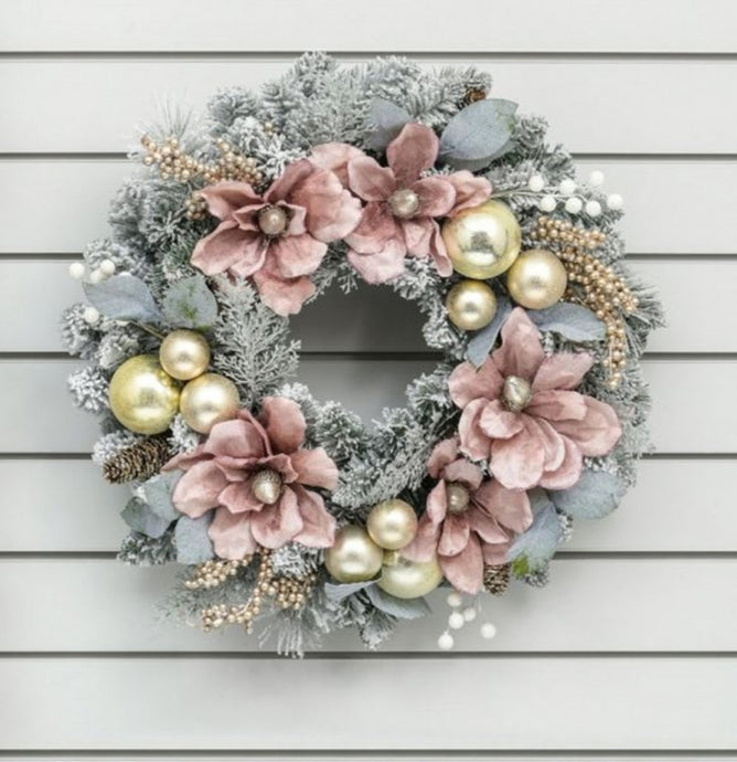 60cm Rose Magnolia Wreath