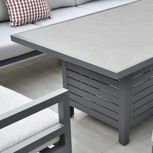 dark grey rectangular table
