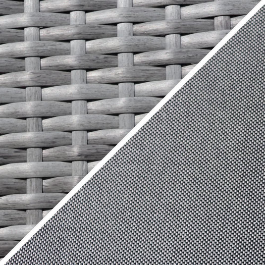 grey flatweave synthetic rattan