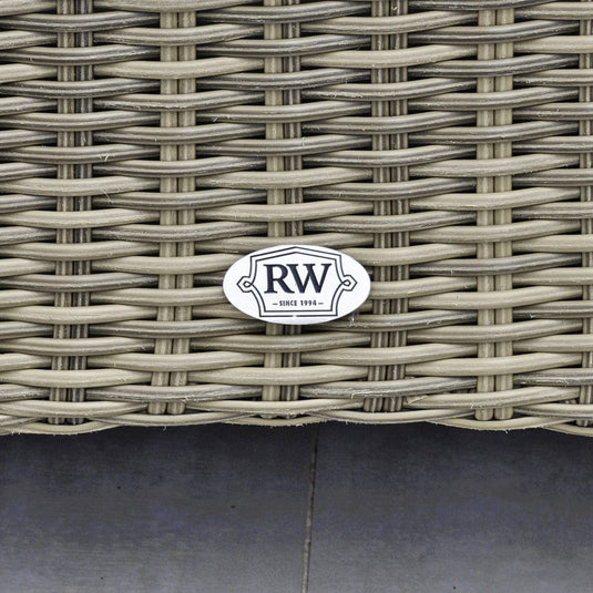 woven synthetic rattan in the colour brown
