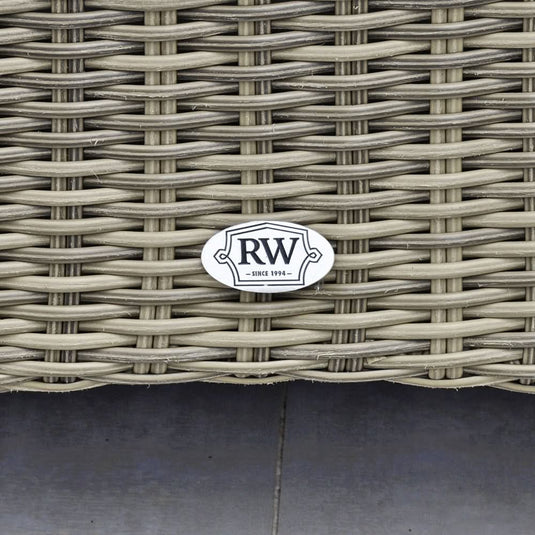 woven synthetic rattan in a natural colour