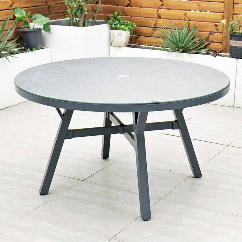 Load image into Gallery viewer, dark grey 135cm round table
