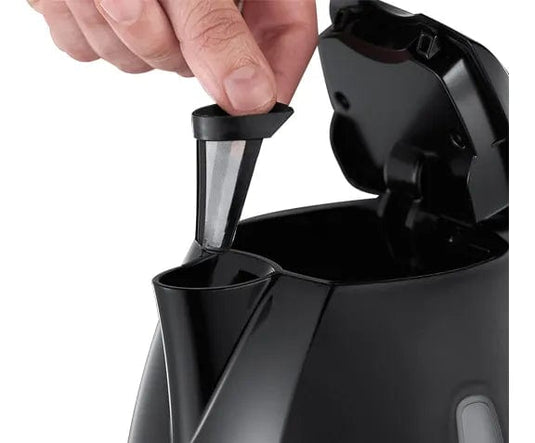 russell hobbs textures kettle in black limescale filter