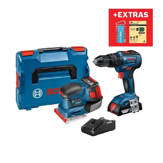 Bosch Brushless Combi & Sander Twin Pack 2x2AMP