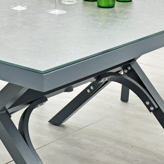 structural design underneath the rectangular table