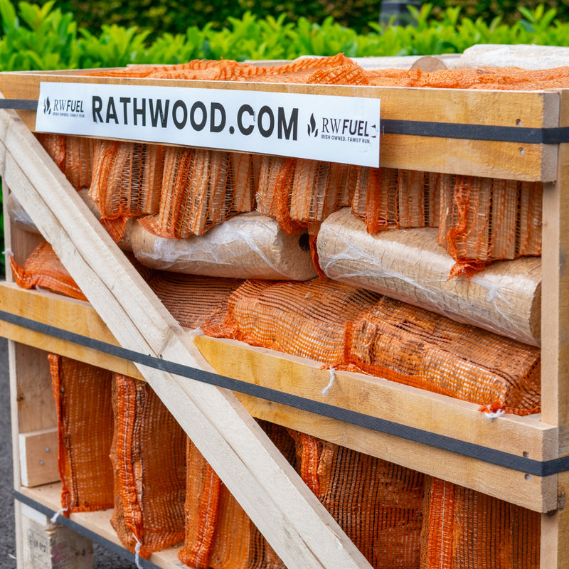 Load image into Gallery viewer, Firewood Bags and Briquettes 1m³ - 300kg - (22 x 30L/9kg + 12 items)
