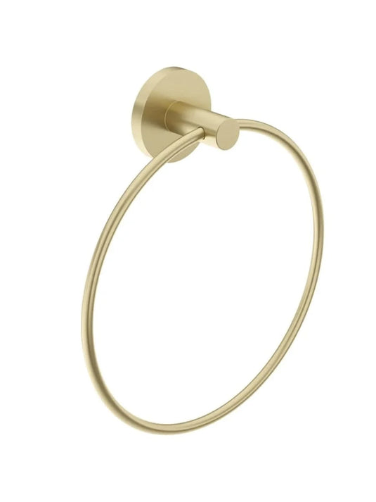 towel ring in brushed gold