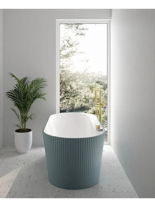 coloured freestanding bath