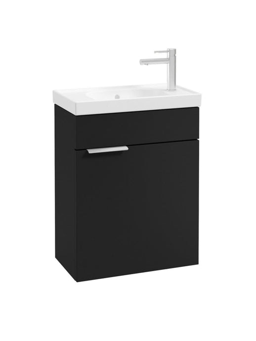 wall hung vanity unit in matt black