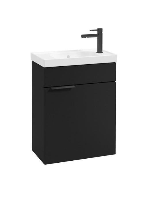 wall hung vanity unit in matt black